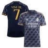 Camisola Real Madrid Vini Jr. 7 Homen Equipamento 2ª 23/24